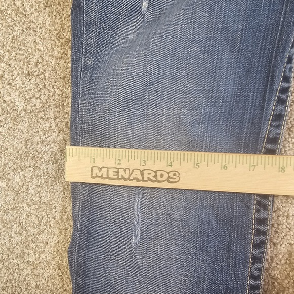 BKE Jeans Womens 27 Blue Culture Crop Capri Mid Rise Distressed Denim A6 - Picture 12 of 16